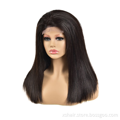 Black natural 12A human hair wigs Long Human hair wigs dropshipping cuticles aligned peruvian hair wig
